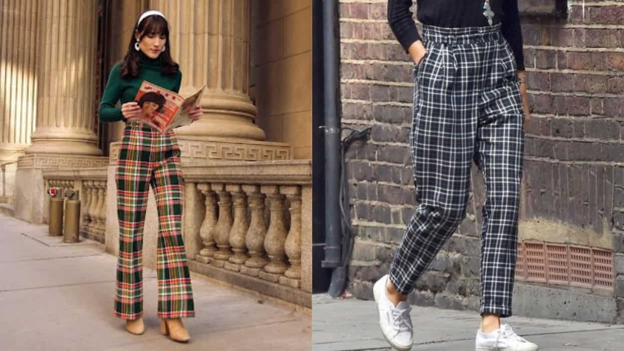 Plaid Trousers for women 2022